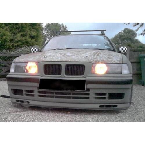 Universal Compatible All Cars E36 Front Bumper Lip Laguna St. Abs Plastic Matte Black 2 Piece Set