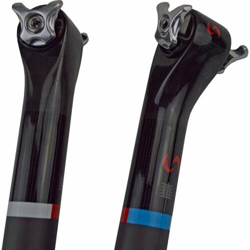 Bike seatpost full carbon fiber offset 5/20 seat tube bicycle seat tube connector seatpost rod carbon seatpost 177g 31.6mm
