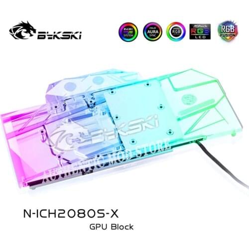 Bykski N-ICH2080S-X Full Coverage GPU Water Block For INNO 3D geforce rtx2080/2070 super oc Graphics Card Heatsink