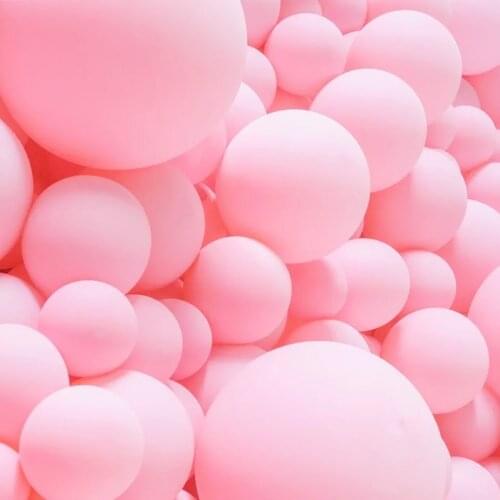 5/10/12 / 18inch Macaron latex pink balloon round frosted baby birthday wedding adult gift party confession decoration lover