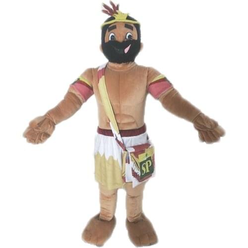 Adult Size Muscle Indigenous People Costume Full Body Mascot Suit Carnvial Fancy Dress Stage Wear Costumes