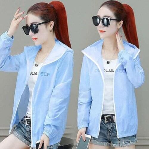 Women Breathable Sun Protection Coat Spring Summer Lady Sunscreen Jacket Fashion Thin Anti Uv400 Tops Casual Sun Proof Jacket
