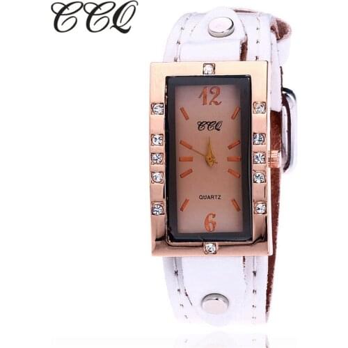 CCQ Top Brand Womens Watches Quartz Leather Strap Ladies Dress Watch Analog Wrist Watch Clock relogio feminino 2018 #N05