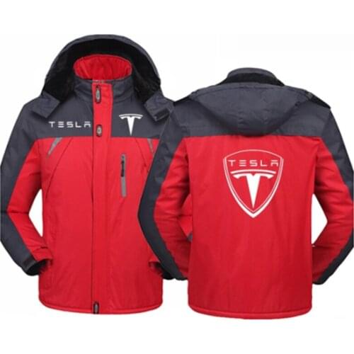 2021 Winter Men Women Tesla Car Logo Jacket Windbreaker Waterproof Warm Outdoor Couples Mountaineering Thicken Coats