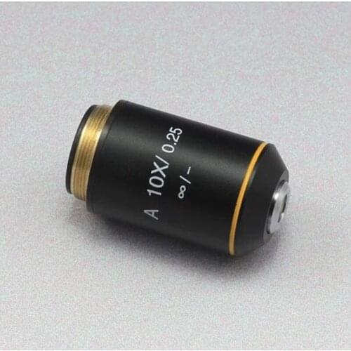 1pc 10X Glass Infinity Biological Microscope Achromatic Infinity Objective Lens System for Olympus Biomicroscope 20.32*0.705mm