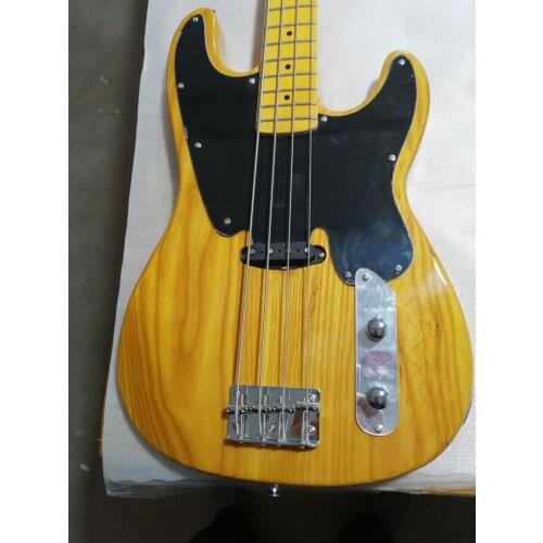 Top quality FPPB-6008 original color solid Ash body maple fretboard 4 strings P electric bass, Free shipping