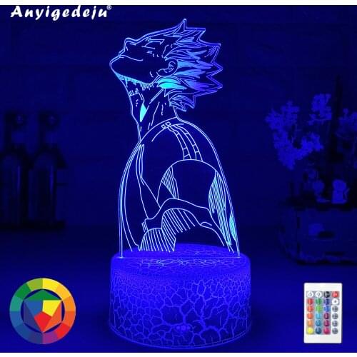 3d Night Light Anime Haikyu Bokuto Light for Bedroom Decor Child Kids Birthday Gift Manga Gadget Kotaro Bokuto Lamp Haikyuu