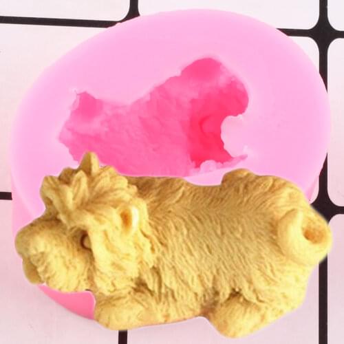 3D Cute Dog Silicone Molds Soap Resin Clay Candle Mold DIY Party Fondant Cake Decorating Tools Candy Chocolate Gumpaste Moulds