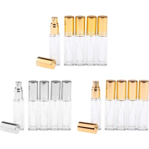 5 X 8ml Refillable Perfume Bottles Glass Empty Spray Bottle Wedding Gifts Car