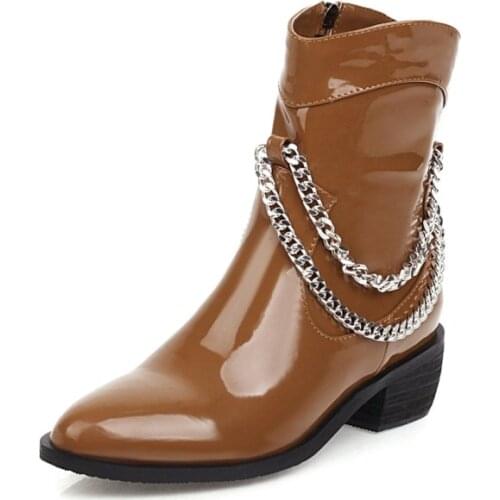 Big Size Personalized decorative short boots boots women shoes ankle boots for women ladies boots shoes woman winter