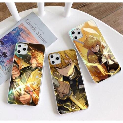Demon Slayer Agatsuma Zenitsu Phone Case for iphone 12 pro max 11 pro XS MAX 8 7 6 6S Plus X 5S SE 2020 XR cover