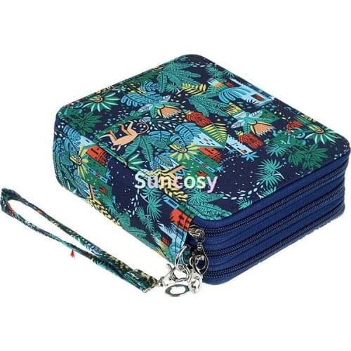 Colored Pencil Case 72 120 Slots Pencil Holder Pen Bag Large Capacity Pencil Organizer with Handle Strap Handy Color Pencil Box