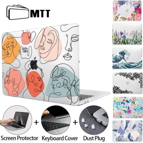 MTT 2020 Laptop Sleeve For Macbook Air Pro 11 12 13 15 16 With Touch ID Floral Crystal Hard Cover Laptop Case a2289 a2251 a2179
