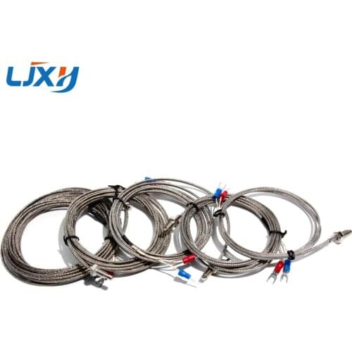 LJXH 1M/2M/3M/4M/5M K Type Thermocouple Probe Sensor Control M6 Screw for Temperature Sensor Temperature Controller 0-400C