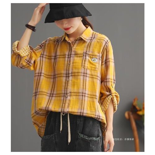 EFKGH Women's Plaid Shirts