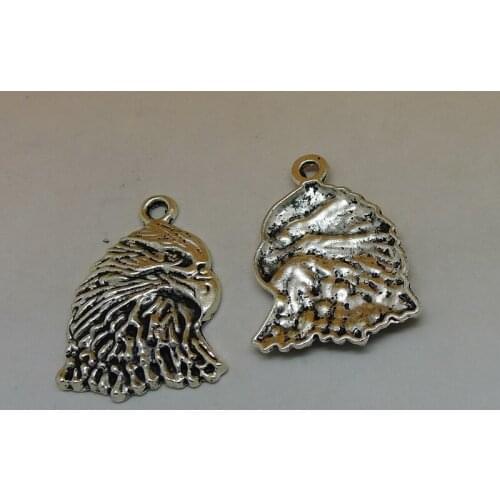 GOINHOT 50pcs/lot Eagle Head Charms 35x23mm Bird Head Pendant Charms DIY