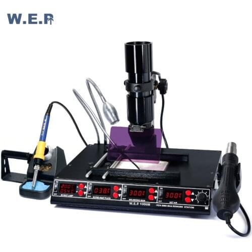 WEP 1000B Infrared Preheating Plate BGA Rework Station Hot Air Gun Soldering Station Mutifunctional Tool