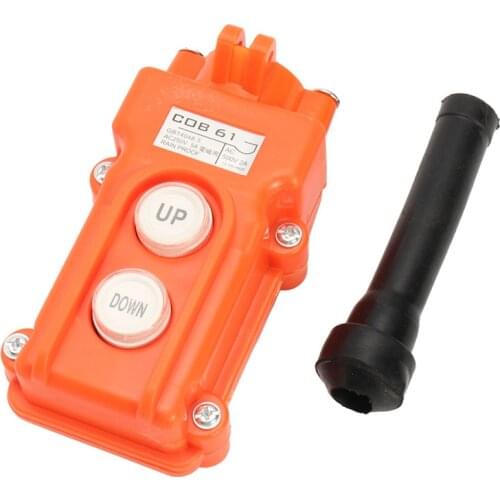 1PC COB-61 Crane Pendant Control Push button Switch Hoist Station Up-Down Rainproof Button Switch Emergency Switch Free Shipping