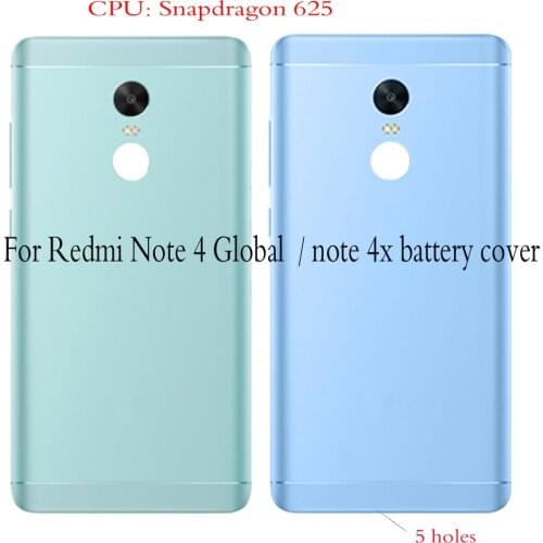 Housing for Xiaomi Redmi Note 4X Battery cover 32G Replacement Parts Metal back Battery Cover for Redmi Note 4 Global with logo