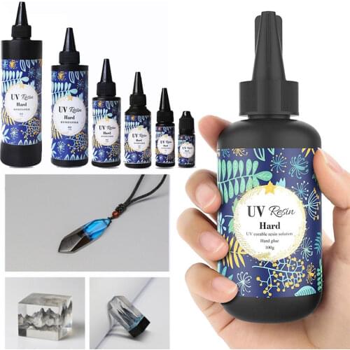 Crystal Hard UV Resin Glue Clear Ultraviolet Curing Sunlight Activated DIY Quick Drying Non-toxic Epoxy Resin Gel Jewelry Making