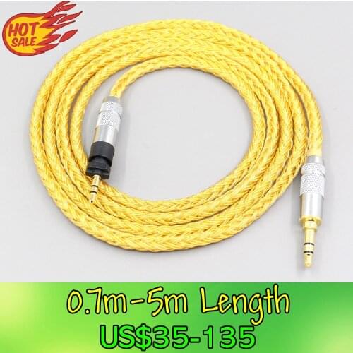 LN007336 16 Core OCC Gold Plated Earphone Headphone Cable For Shure SRH840 SRH940 SRH440 SRH750DJ Philips SHP9000 SHP8900