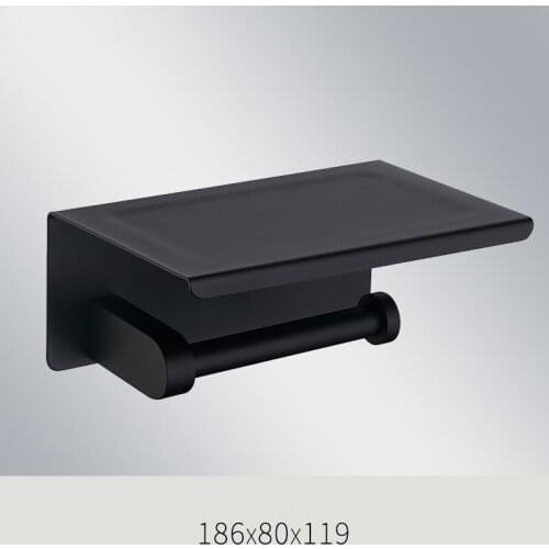 Matte Black Newest solid stainless steel Bathroom Hardware Accessory bathroom paper holder toilet paper holder