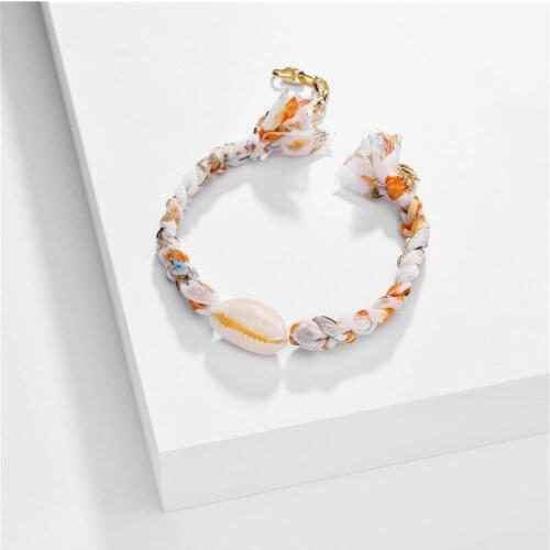 ZWPON Trendy Handmade Weave Cotton Charm Bracelet Natural Shell Brand Bracelet Bangle for Woman Female Jewelry Wholesale