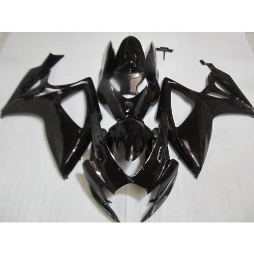 Motorcycle Fairing kit for GSXR600 750 06 07 GSXR600 GSXR750 K6 2006 2007 All gloss black Fairings set +gifts SD72