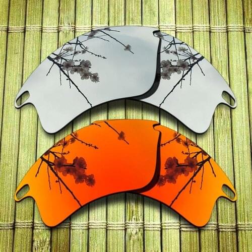 Polarized Replacement Lense For-Oakley Fast Jacket XL Sunglasses Frame True Color Mirrored Coating - Chrome &Red Combine Options