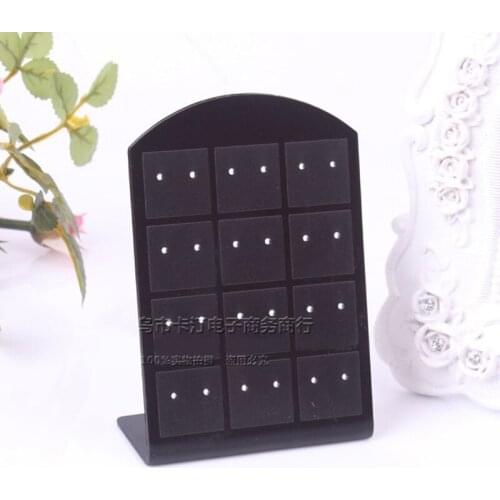 Portable 12 Pair Earrings Display Stand Jewelry Holder Organizer Showcase Stand earring Studs Jewelry Plastic Display Rack Stand