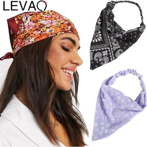 LEVAO Printing Headbands For Hair Woman Elastic Turban Hair Band Hair Accessories Cute Fashion Head Wrap Headwear New