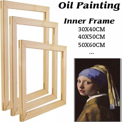 Drop Shipping Wood Frame For Canvas Oil Painting Factory Price DIY Painting By Numbers Frame For Photo Inner Frame For Wall Art
