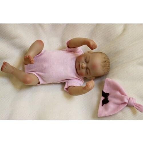 10 inches Handmade Lifelike Reborn Baby Girl Doll Newborn Full Body Silicone Vinyl Toy