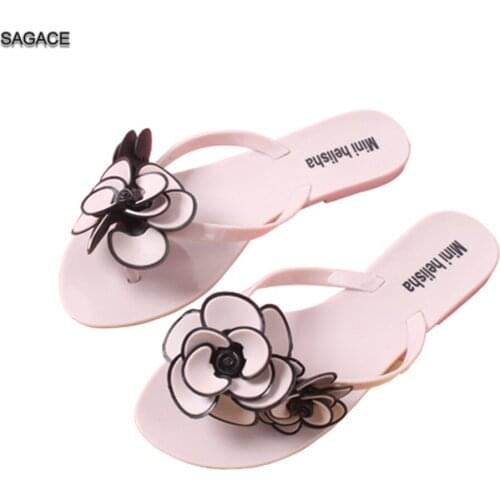 SAGACE Womens Ladies Fashion Casual Floral Flip Flop Outdoor Slippers Beach Shoes Fashion Female Slides Summer Shoes Sandalias