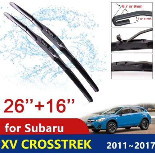 Car Wiper Blade Windshield for Subaru XV 2011 2012 2013 2014 2015 2016 2017 Crosstrek WRX STI Windscreen Brushes Car Accessories