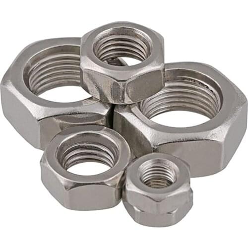 Fine Thread Hex Nuts 304 A2 Stainless Nut M6 M8 M10 M12 M14 M16 M18 M20 M22 M24