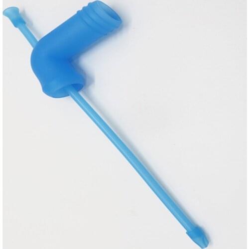 Color Blue Food Grade Silicone Straight Tube Beer Snorkel for Any Party