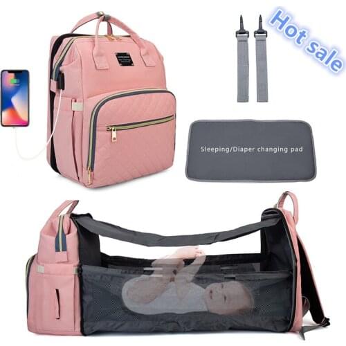 Diaper Bag Mommy Bag for Babies Baby Nappy Bag Backpack for Mom Traveling Large Capacity Luxury Baby Changing Bag Travel Beds