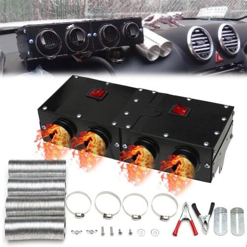 DC12V 800W Car Fan Heater Heating Warmer Windscreen Defroster Demister Fan Auto Vehicle Heater Defroster Hot 4 Port Professional