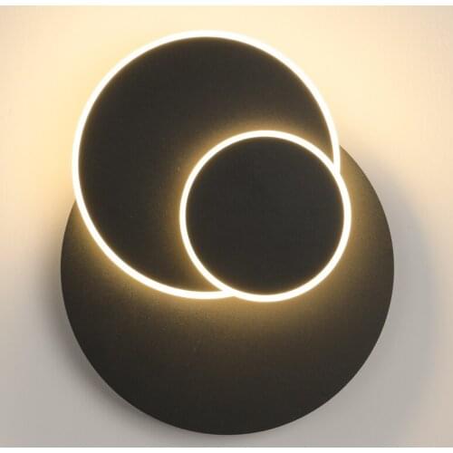 Revolving Wall Lamp Post-solar Eclipse Modern Minimalist Nordic Hotel Room Decor Engineering Staircase Corridor Aisle Lamps