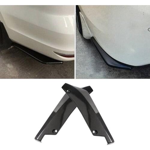 YOLU 2Pcs Universal Car Rear Bumper Lip Spoiler Diffuser Splitter Scratch Protector Splitter Lip Bumper Deflector Spoiler
