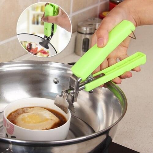 Bowl Clip Pot Gripper Hot Plate Pan Stainless Steel Dish Clamp Kitchen Holder