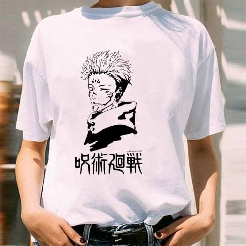 Jujutsu Kaisen Japanese Printing Women T Shirts Summer O-Neck Fashion Casual T-Shirts Oversized Loose Tee Tops Dropship