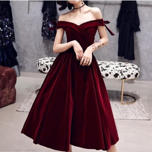 Plus size 3XL!women wine red Cocktail Elegant Boat Neck Bow Strapless Party Formal Lace up A-line Fashion BALL Gown