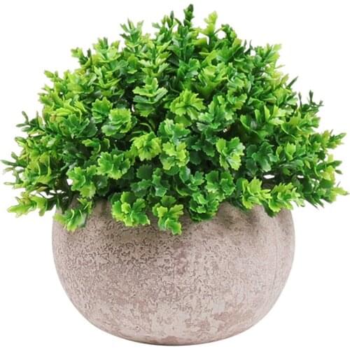 1PC Artificial Plants Potted Bonsai Green Small Tree Plants Fake Flowers Potted Ornaments For Home Garden Party Hotel Decoration