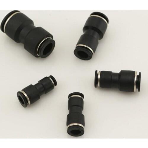 10Pcs Pneumatic Fittings Push In Straight Reducer Connectors For Air Vacuum Water Hose Plastic Pneumatic Parts 8 Size