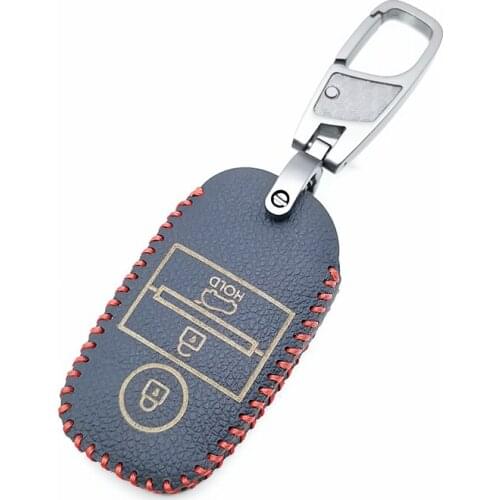100% Leather Key Bag Protector Car Key Cover Case Shell For Kia Rio Sportage 2014 Ceed Sorato Cerato K2 k3 K4 K5