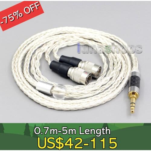 16 Core OCC Silver Plated Earphone Cable For Mr Speakers Alpha Dog Ether C Flow Mad Dog AEON Headphone LN007225