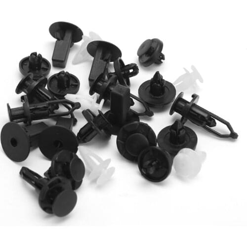 25 Pcs/1 set Trim Bumper Panel Wheel Arch Plastic Fastener Clips For Toyota Avensis Car Black Fastener & Clip High Quality
