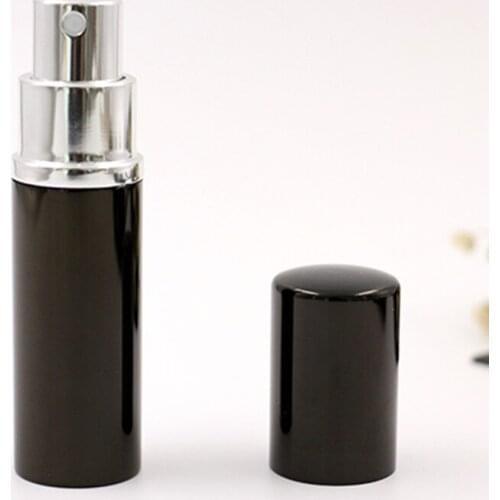6PCS 10ml Black Refillable Perfume Bottles Essential Oil Containers Bottles Cosmetic Makeup Containers Atomizer Bottles